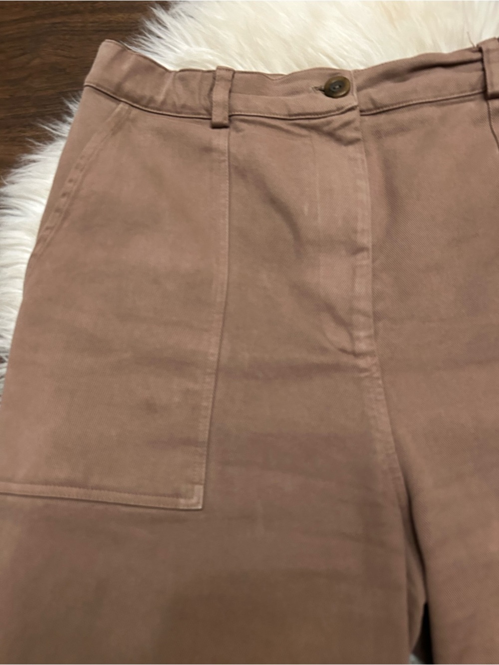 FIRST RITE High-Rise Wide-Leg Cropped Pants In Cocoa - Picture 8 of 16